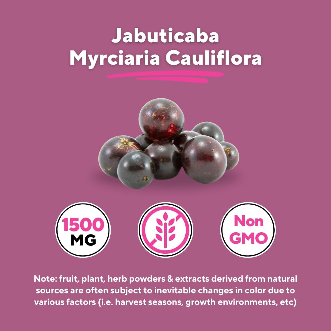 Vitapia Jabuticaba Fruit Powder Supplement - 1500mg per Serving, 90 Vegan Capsules - görsel 4