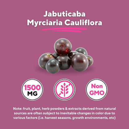 Vitapia Jabuticaba Fruit Powder Supplement - 1500mg per Serving, 90 Vegan Capsules