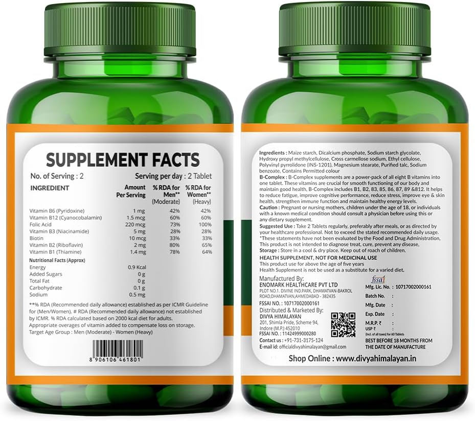 Plant Based Vitamin B Complex Supplement | Methylated Vitamin B12 1000 mcg with B1, B2, B3, B6, B7, B9 | Active B12 & Plant Superfoods for Energy, Nervous System, Digestion & Immunity – 60 Tablets - görsel 3