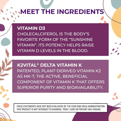 Body Kitchen Vegan Vitamin D3 + K2 MK-7 Supplement, 5000 IU D3 & 180 mcg K2 MK-7, Non-GMO, 60 Veggie Caps