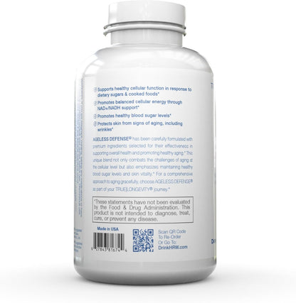 DRINK HRW AGELess Defence Ultimate Formulation – Supports Inhibition of Advanced Glycation End Products, Promotes Youthfulness (120 Tablets)
