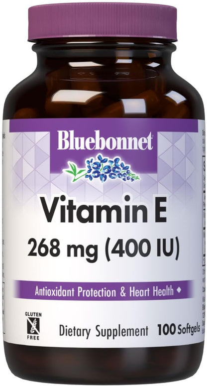 Bluebonnet Nutrition Vitamin E 400 IU (268 mg) Mixed Tocopherols Soft Capsules