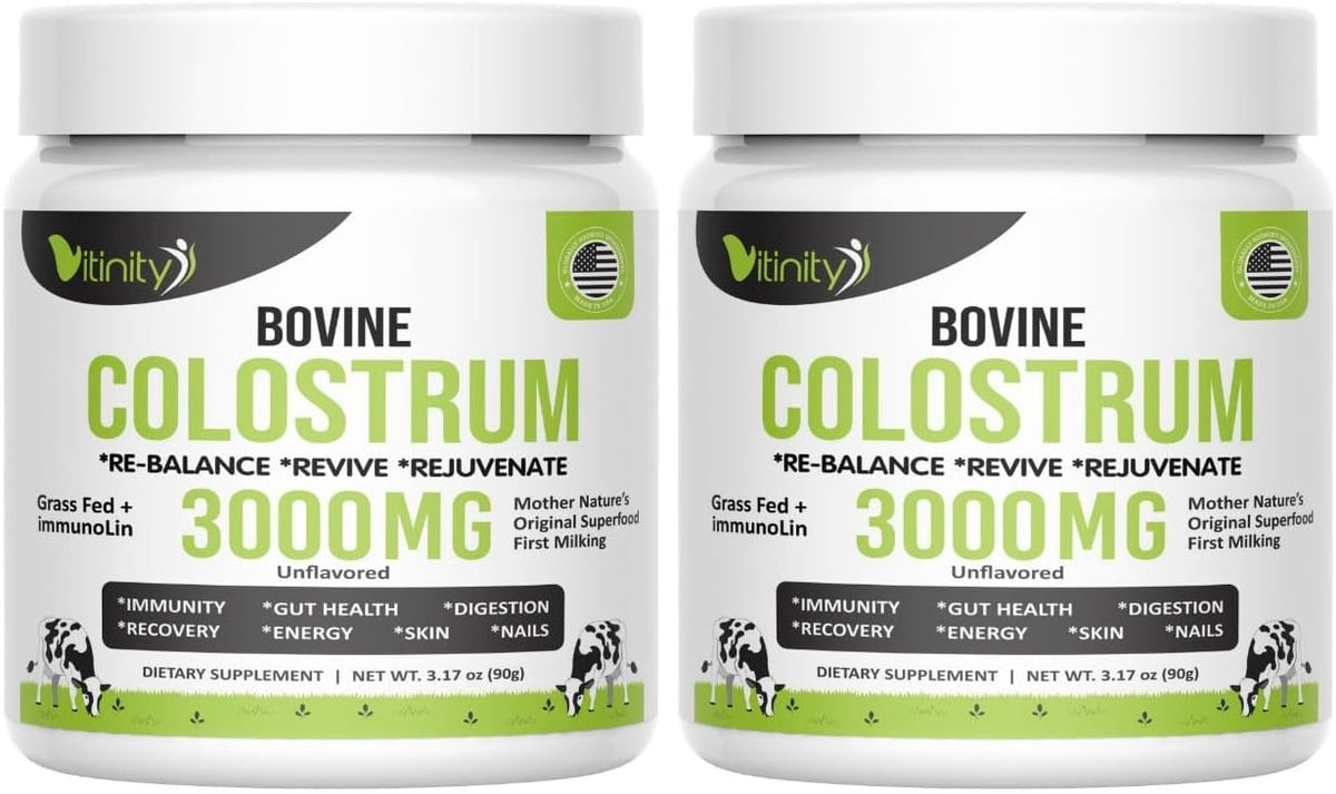 VITINITY Grass Fed Bovine Colostrum Powder – Natural IgG Supplement for Gut Health, Immune Support & Muscle Recovery | Pure Colostrum Superfood, Unflavoured (90g) - görsel 10