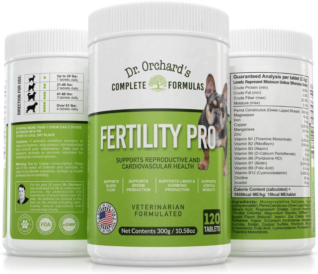 Dr. Orchards Fertility Pro for Dogs - Vet Formulated - for Males and Females -120ct - görsel 2