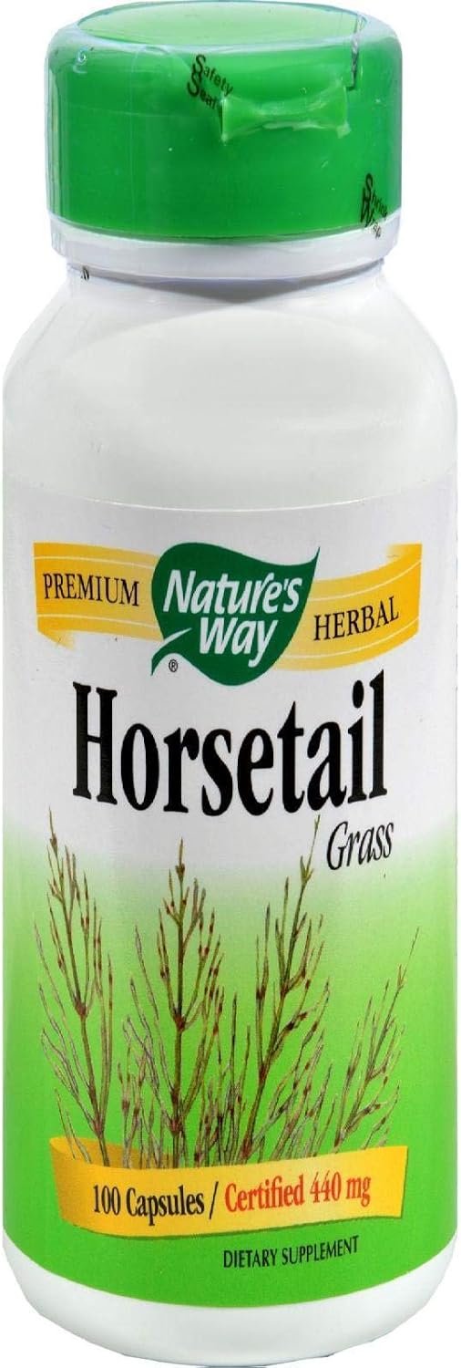 Nature's Way Horsetail Grass, 440 mg, 100 Vegetarian Capsules (Pack of 2) - görsel 1