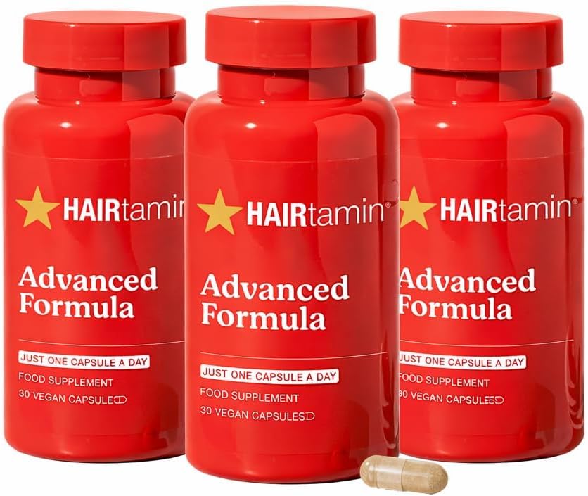 HAIRtamin Advanced Formula Hair Supplement – 5000 mcg Biotin, Vitamins & Antioxidants, Vegan – 1 Month Supply - görsel 10
