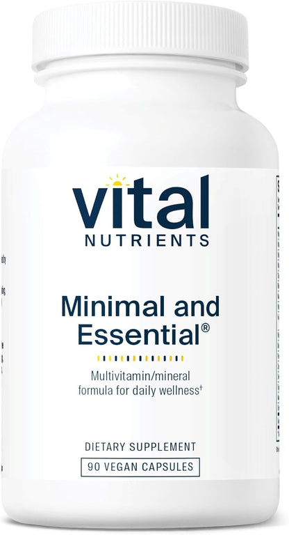 Vital Nutrients Minimal and Essential Multivitamin - One a Day - Iron-Free - 90 Capsules