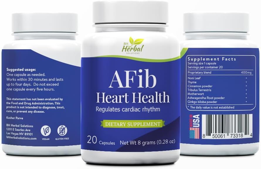 AFib Heart Health – Herbal Supplement for Cardiac Rhythm Support - görsel 2