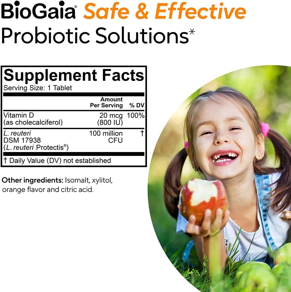 BioGaia Immune Active Kids Probiotic + Vitamin D Chewable - görsel 6
