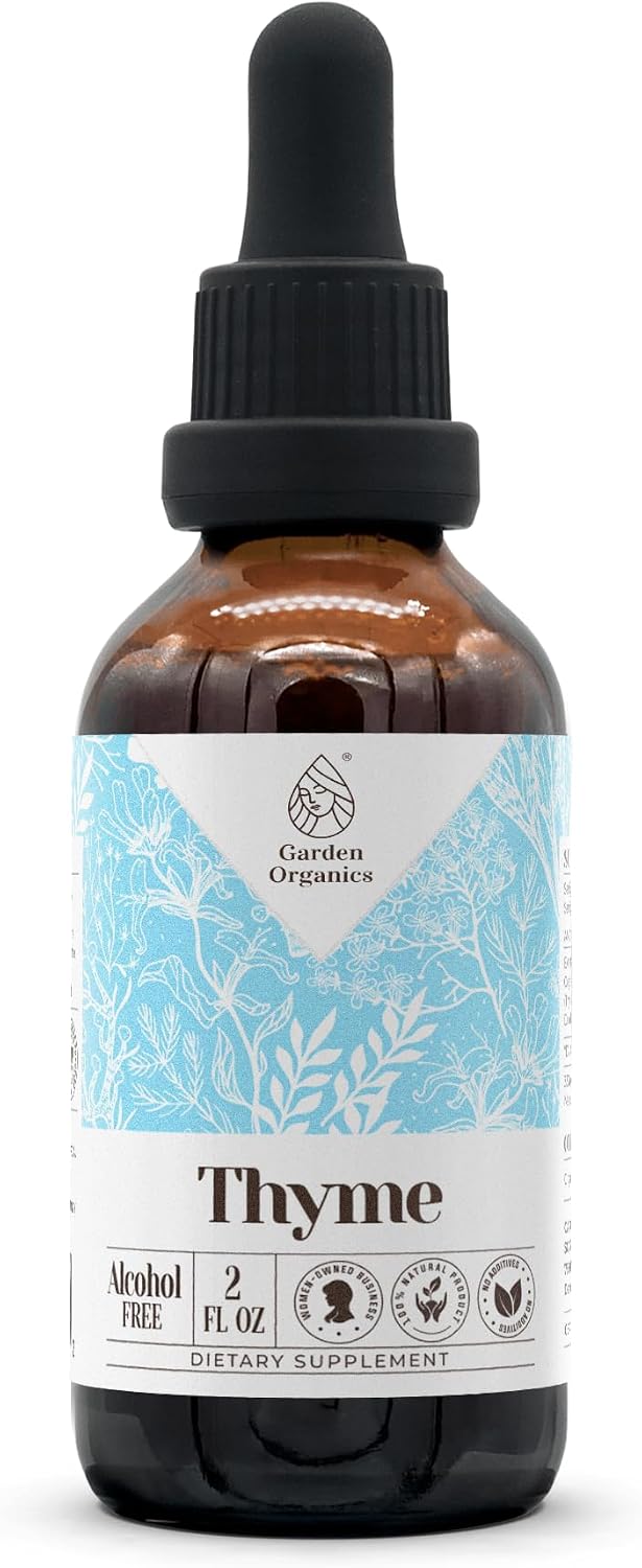 Garden Organics Thyme Alcohol-Free Natural Tincture Extract, Immune Support, 118 ml - görsel 6