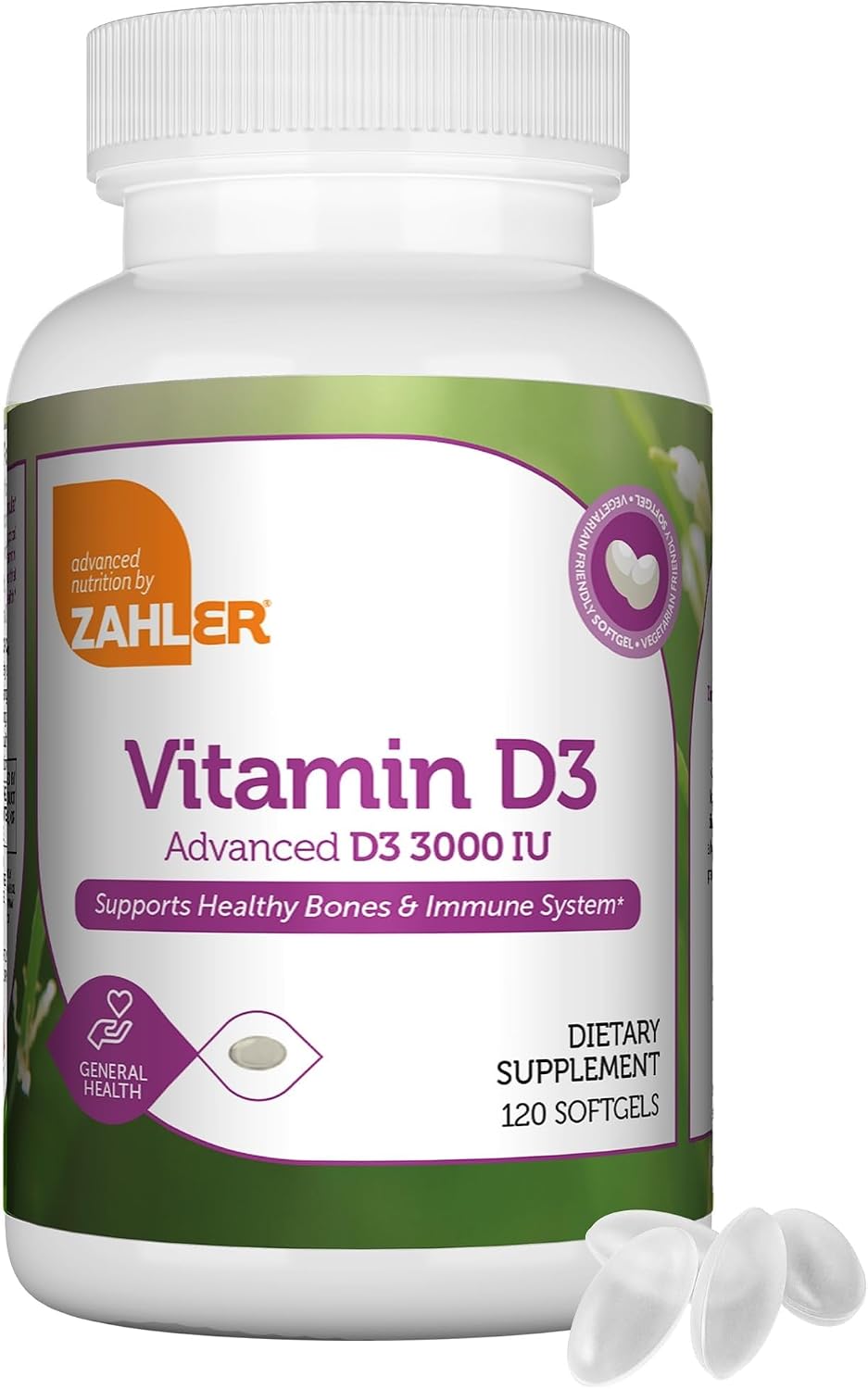 Zahler Vitamin D3 3000 IU, Vitamin D3 Supplement – 250 Soft Capsules - görsel 8