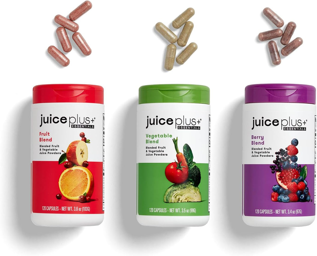 JuicePlus+ Fruit and Vegetable Supplement - Whole Food Blend with 20 Fruits & Vegetables (2 Bottles, 120 Servings) - görsel 4
