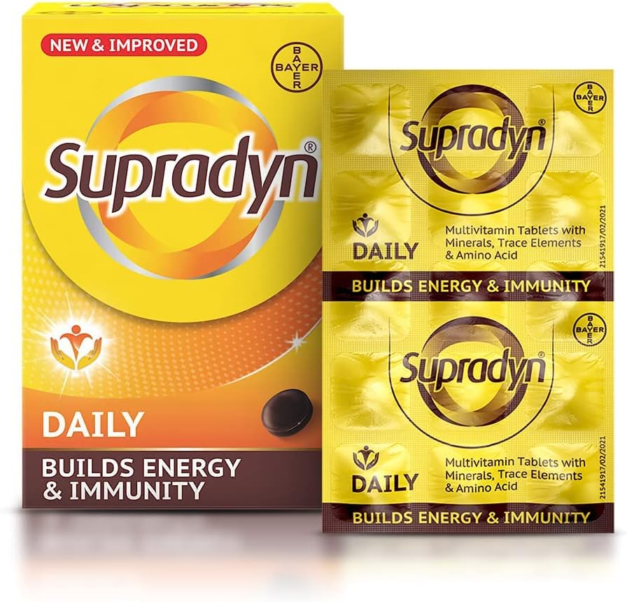 SupradynS Daily Multivitamin Tablets for Men and Women with Zinc, 12 Vitamins and 5 Trace Elements – 150 Tablets - görsel 1