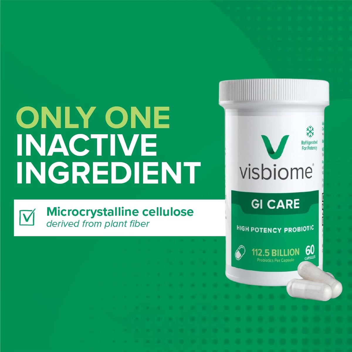 Visbiome GI Care - High Potency Probiotic - 112.5 Billion CFU - 180 Capsules - görsel 5