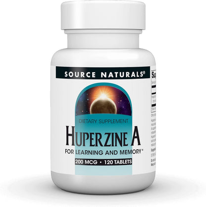 Source Naturals Huperzine A, 200 mcg – 120 Tablets for Learning and Memory Support