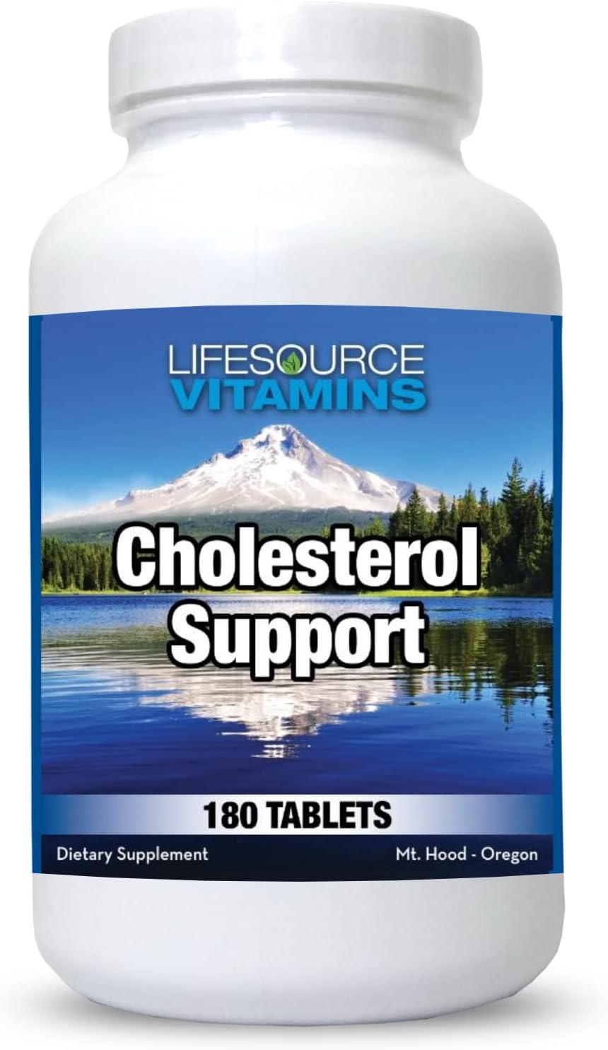 LifeSource Vitamins Cholesterol Support - 28 All Natural Synergistic Ingredients - Cholesterol & Triglyceride Lowering Support for Heart and Cardiovascular Health (180 Tablets) - görsel 2