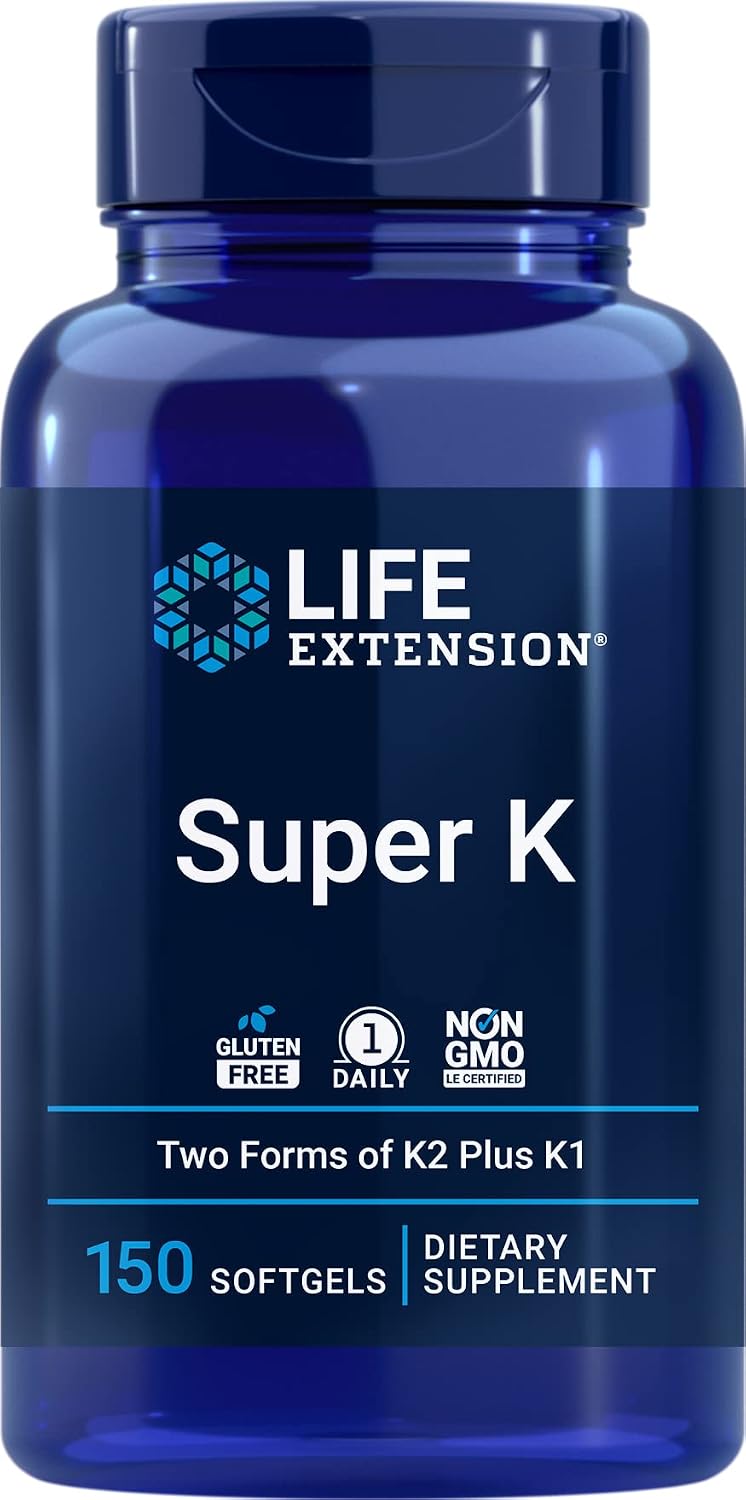 Life Extension Super K, 150 Softgels - Vitamin K1 & K2 (MK-4 & MK-7) - görsel 1