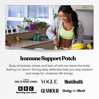 The Patch Collection® - High Strength Immune System Support Patch | 6-in-1 Complex with Vitamin C, D, B12, Zinc, Turmeric, Elderberry, Ginkgo Biloba, Echinacea | Vegan & Latex Free (Pack of 15)
