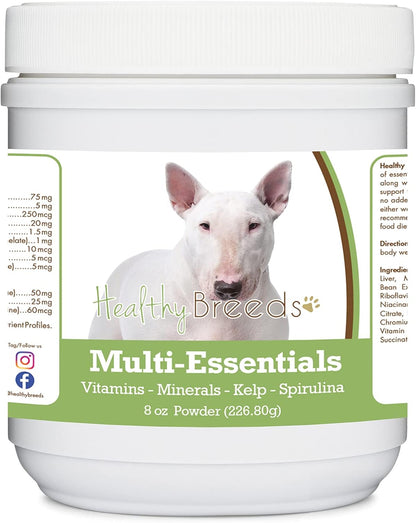 Healthy Breeds Bull Terrier Multi-Essentials Powder for Dogs - Multivitamin Supplement with Minerals and Antioxidants (8 oz / 227 g)