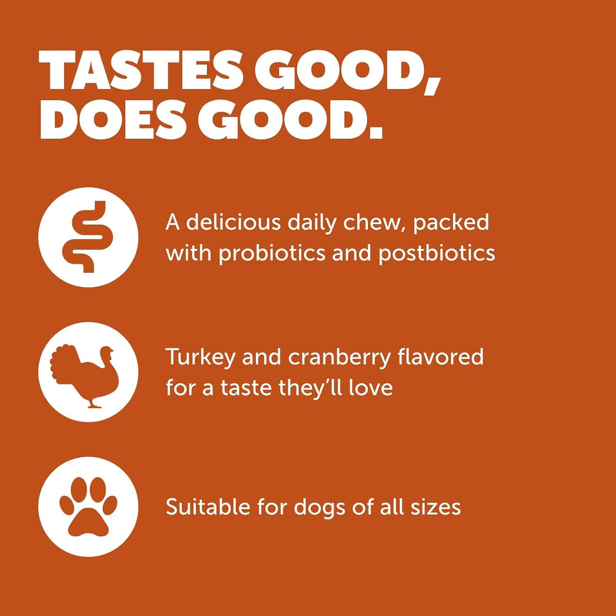 Protexin Daily Care Gut+ Immunity Dog Chews – Probiotics & Postbiotics, Turkey & Cranberry, 60 Count - görsel 6