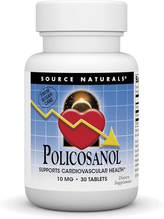 Source Naturals Policosanol 10 mg Tablets, 30 Tablets