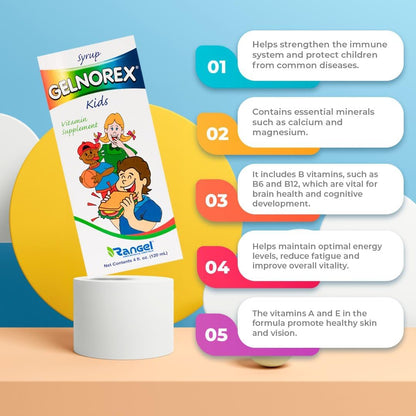 Gelnorex Children's Vitamin B Supplement Syrup, 118 ml