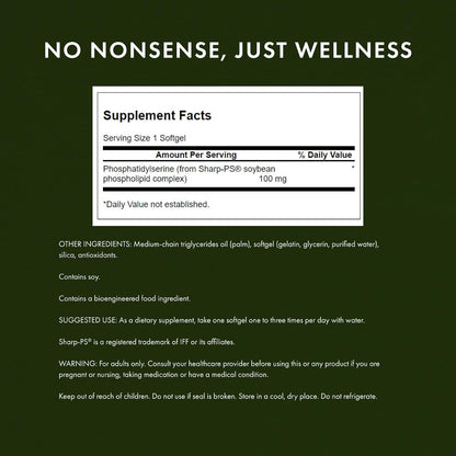 Swanson Phosphatidylserine 100 mg 90 Softgels (2 Pack)