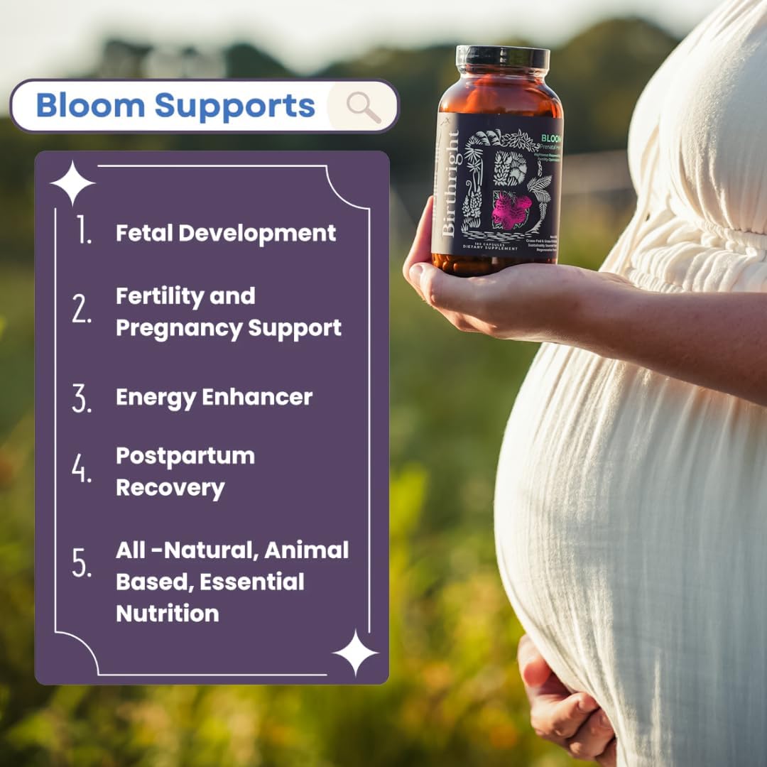 Birthright Bloom Prenatal Supplement – Animal-Based Whole Food Prenatal with Grass-Fed Liver, Fish Roe, Bone Marrow, Colostrum, Magnesium & Traditional Herbs - görsel 4