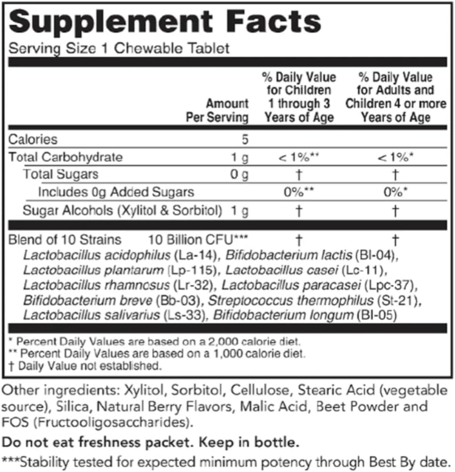 Rachel’s Pro Berry Chewables – 10 Billion Probiotic Strains, 50 Chewables - görsel 7