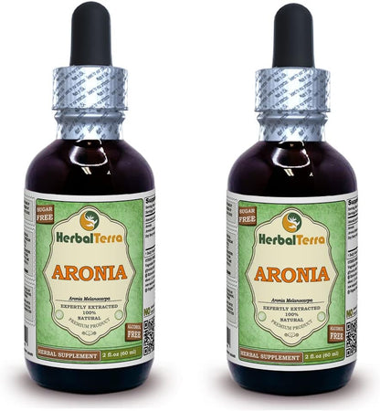 HerbalTerra Aronia Dried Berry Liquid Extract - Super Concentrated 1:3 (4x118 ml)