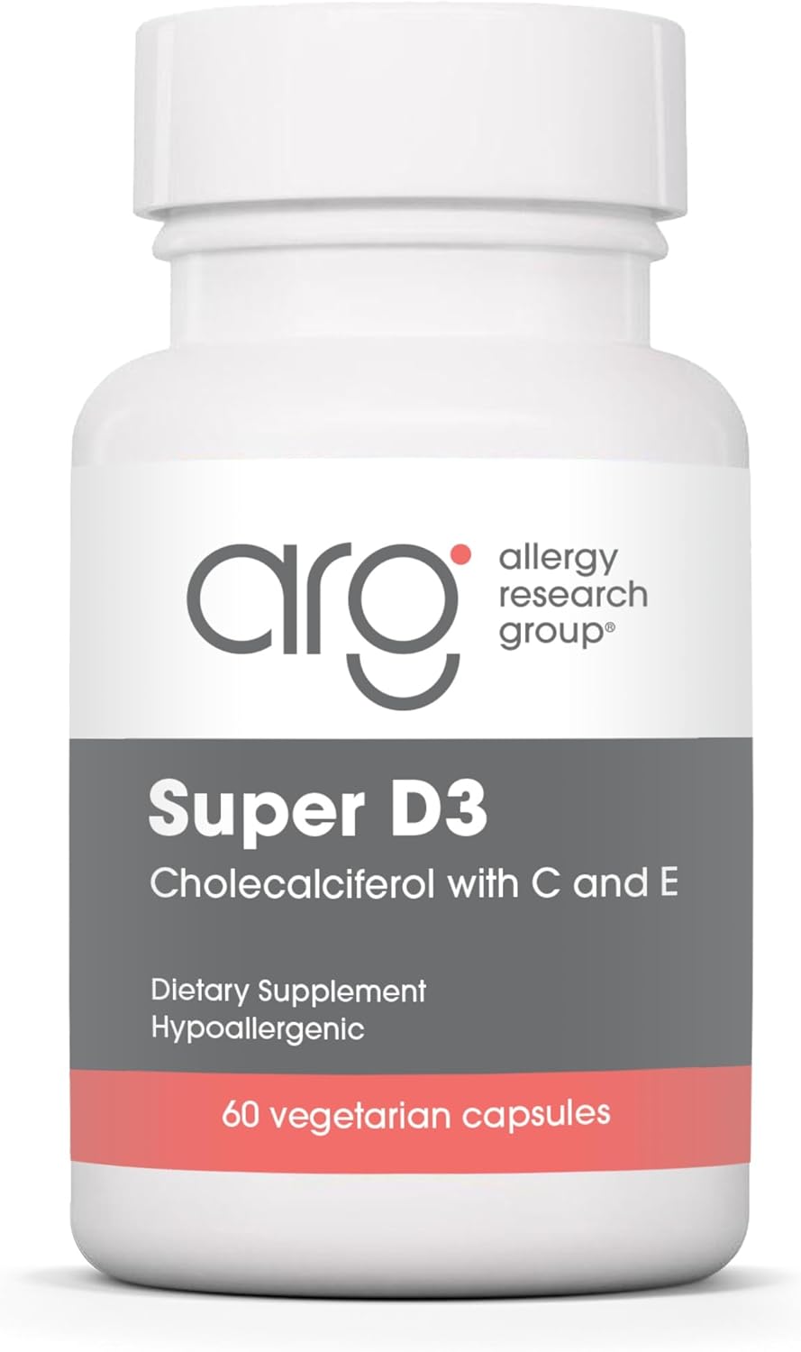 ARG Super D3 - Vitamin D3 Supplement with Vitamins C & E - 60 Capsules - görsel 1