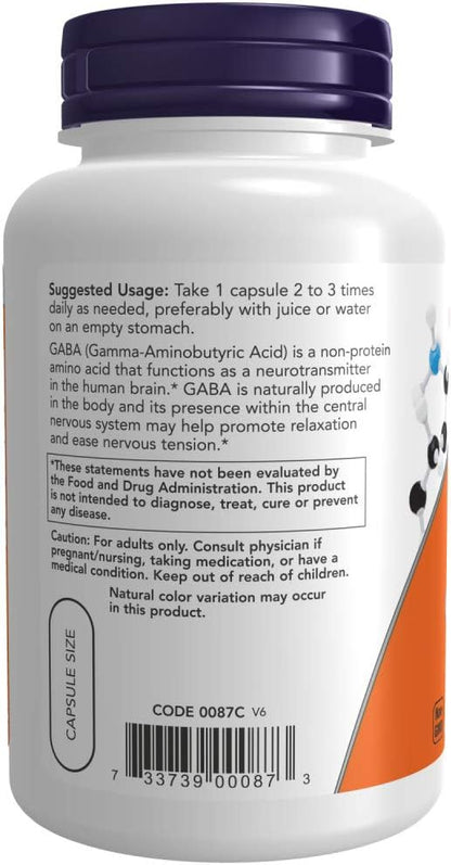 NOW GABA 500mg with Vitamin B6
