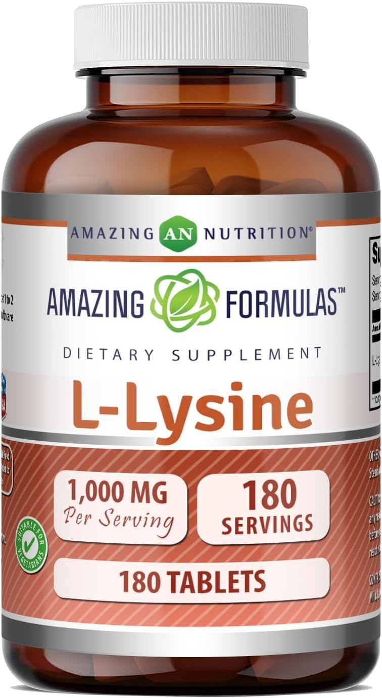 Amazing Formulae L-Lysine 1000mg Amino Acid Tablets Supplement - Non-GMO, Gluten-free, Made in USA (90 Tablets) - görsel 7
