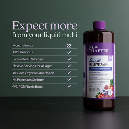 New Chapter Liquid Multivitamin & Mineral Supplement – Mixed Berry – 30 fl oz