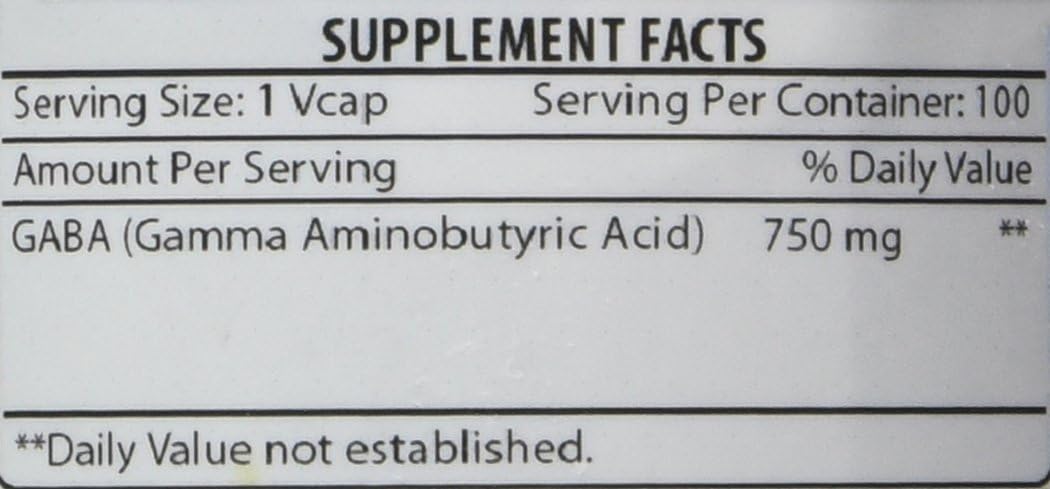 Amazing Formulae GABA Supplement | 750 mg per Serving | 100 Veggie Capsules | Non-GMO | Gluten-free | Made in USA - görsel 6