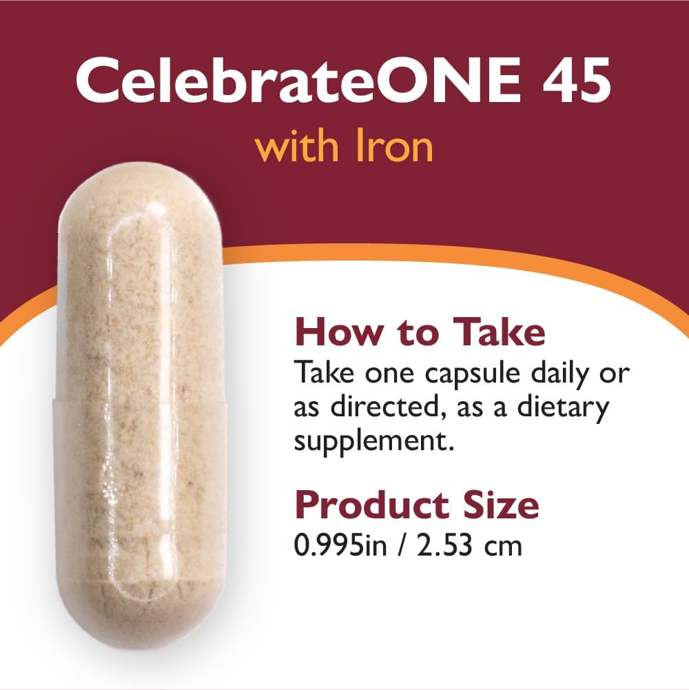CelebrateONE 45 Bariatric Multivitamin with Iron, 30 Capsules - görsel 6