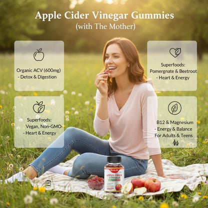 Beauty Grip Apple Cider Vinegar Gummies with The Mother