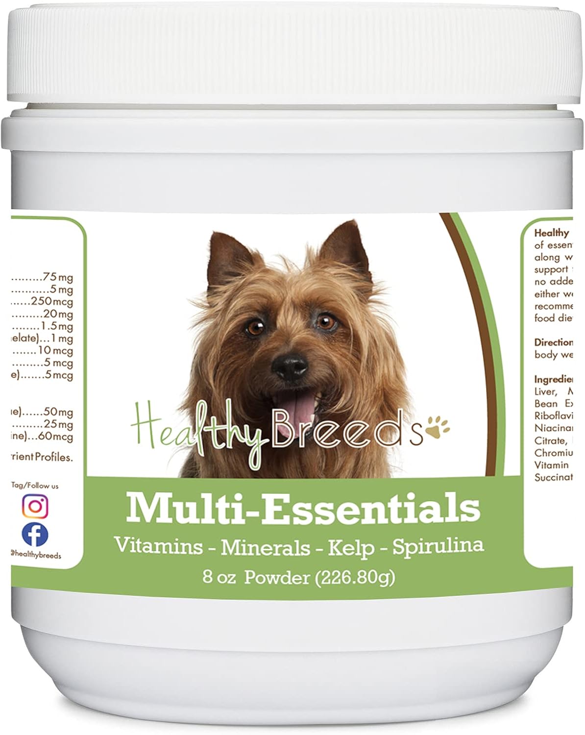 Healthy Breeds Australian Terrier Multi-Essentials Powder for Dogs - An Ideal Supplement of Vitamins, Minerals & Antioxidants - 227 g - görsel 1