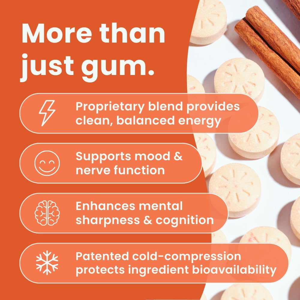 NeuroGum Energy & Focus, Cinnamon, 12 Packs, 9 Pieces Each - görsel 3