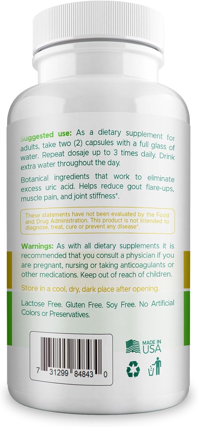 AURA VITAMINS – Vitatonic Uric Acid Balancing Aid – Herbal Joint Care Support – 60 Capsules - görsel 9