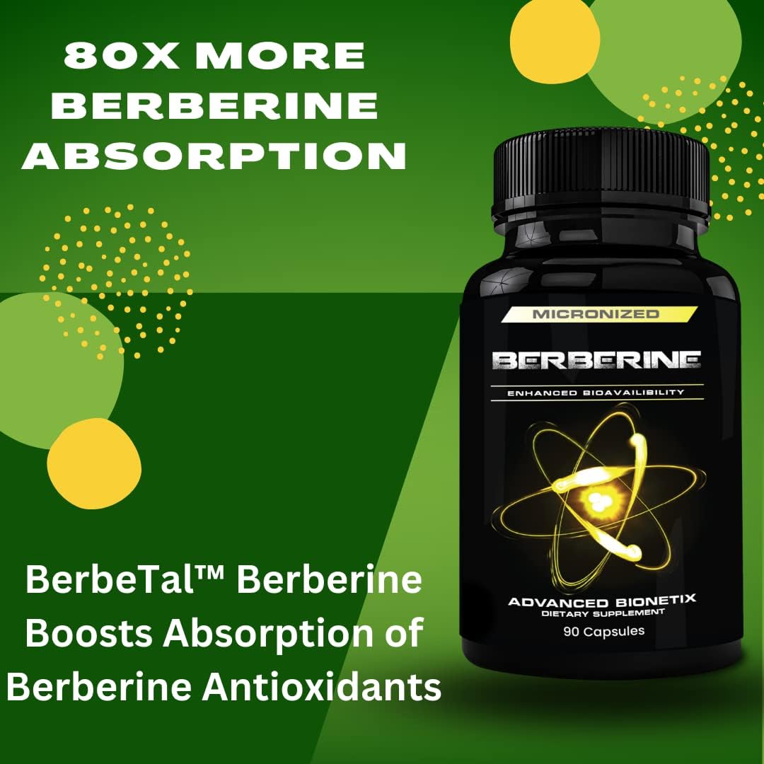 Advanced Bionetix Micronised Berberine 1500mg – 2 Pack (180 Capsules) - görsel 6