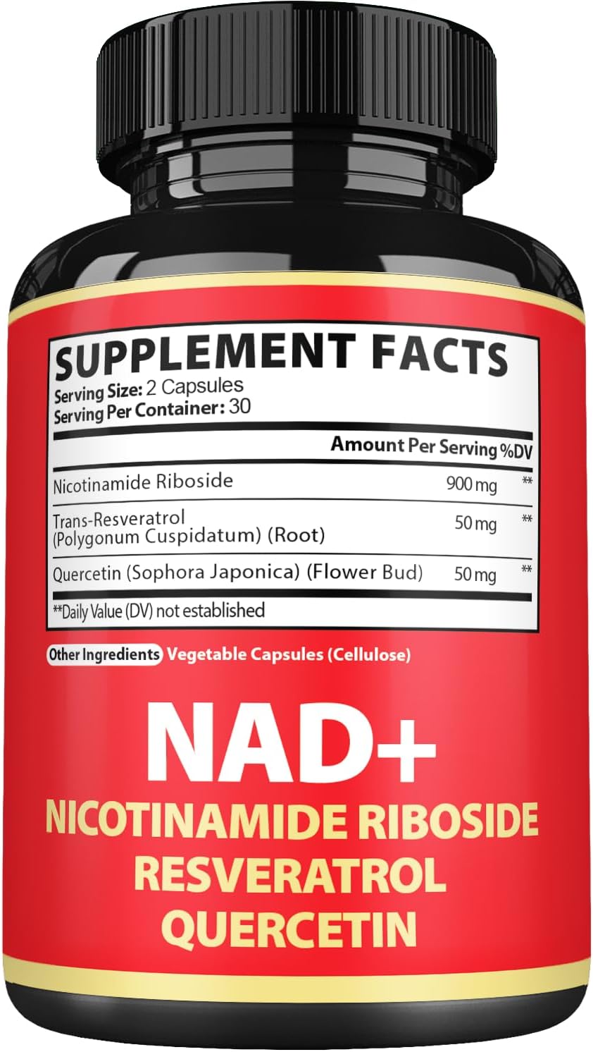 Satoomi NAD Supplement with Nicotinamide Riboside (NR), Resveratrol, and Quercetin - 60 Capsules (30-Day Supply) - görsel 7