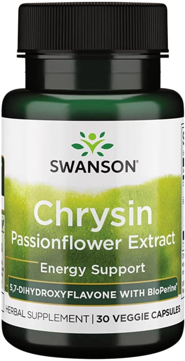 Swanson Chrysin Passionflower Extract - 30 Veggie Capsules - görsel 1
