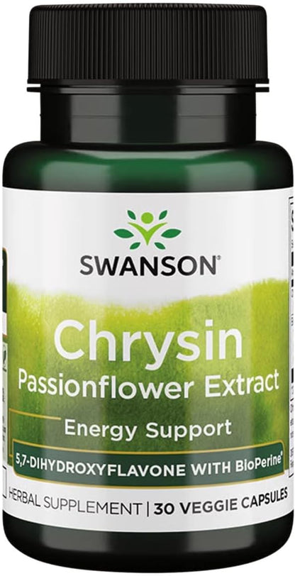 Swanson Chrysin Passionflower Extract - 30 Veggie Capsules