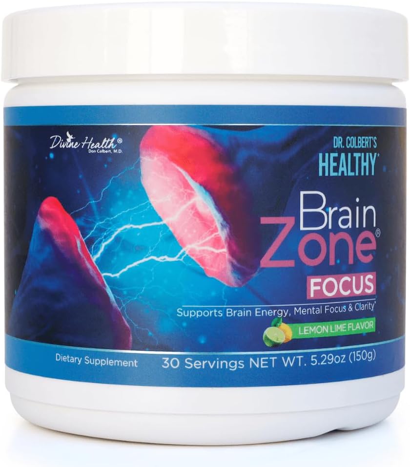 Dr. Colbert MD Brain Zone Focus Powder - Lemon-Lime - Divine Health - görsel 1
