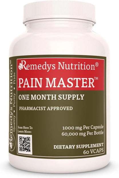 Pain Master | 1,000mg, 60 Vegan Capsules Traditional Herbal Food Supplement | Two Month Supply