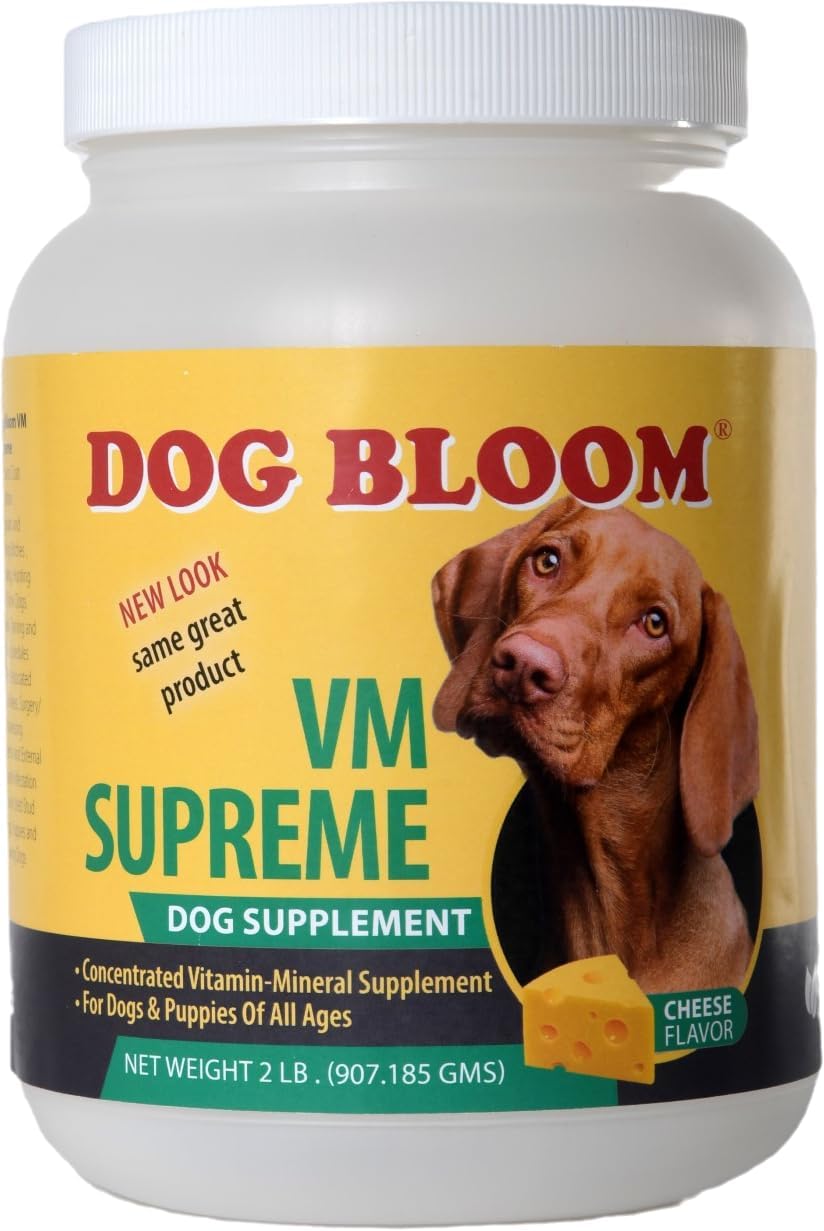 VM Supreme – The Ultimate Vitamin & Mineral Supplement for Dogs – Real Cheese Flavour – 907 g (2 lb) - görsel 1