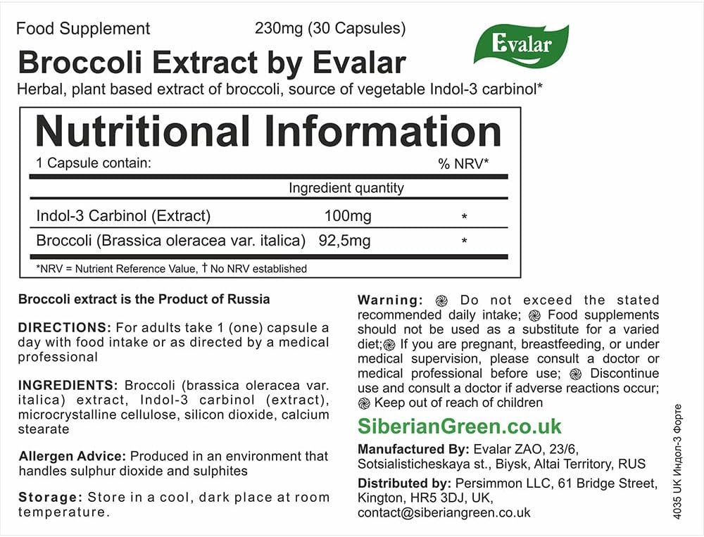 Evalar Broccoli Indol-3 Extract – 30 Capsules - görsel 4
