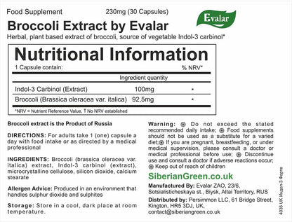 Evalar Broccoli Indol-3 Extract – 30 Capsules