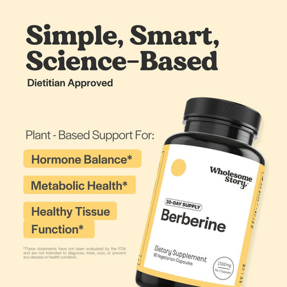 Berberine Supplement 1500mg – 500mg Per Capsule – 97% Standardised Berberine HCl – 90 Vegan Capsules – 30-Day Supply